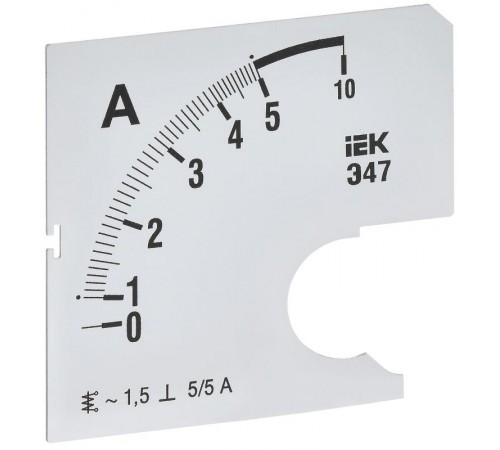 Шкала смен. для амперметра Э47 5/5А-1,5 72х72мм  IPA10D-SC-0005  IEK