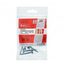 Саморез ШУц 6,0х40 пот. гол. (7 шт) - пакет ( 0,039 кг)  102454  Tech-KREP