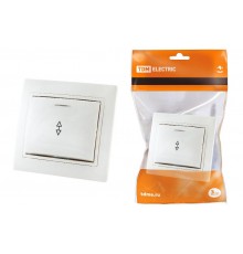 Выключатель на 2 направления 1 кл. с подсветкой 10А белый "Таймыр"   SQ1814-0008  TDM