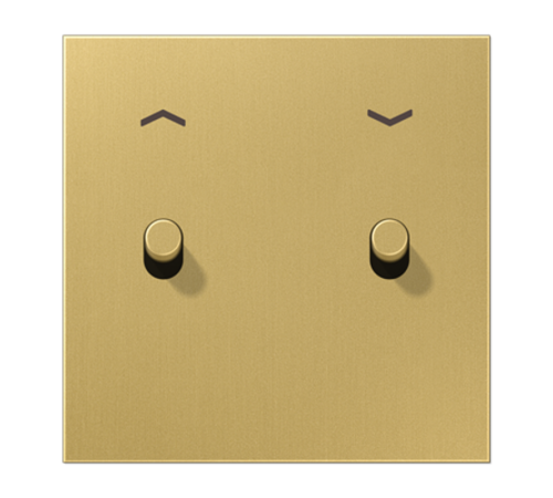 Центральная плата с символами "стрелки", 1 пост, 2 тумблера, цилиндр; металл; латунь classic; LS1912  ME12-5PCR25  Jung