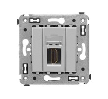 HDMI розетка одинарная в стену, тип А-А, "Avanti", "Закаленная сталь"  4404253  DKC