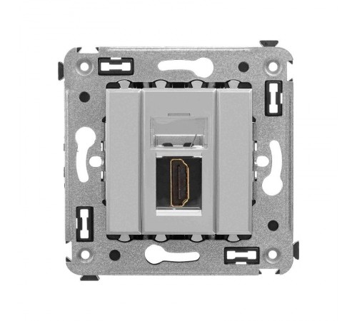 HDMI розетка одинарная в стену, тип А-А, "Avanti", "Закаленная сталь"  4404253  DKC