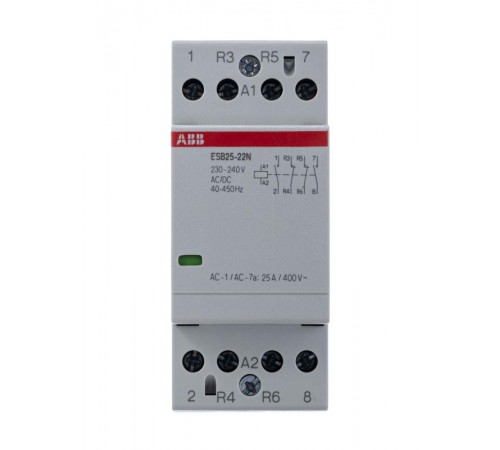 Контактор ESB25-22N-06 модульный (25А АС-1, 2НО+2НЗ), катушка 230В AC/DC  1SAE231111R0622  ABB