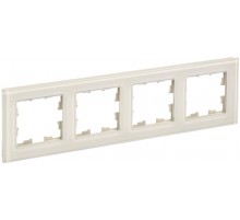 BRITE Рамка 4-ая РУ-4-2-БрВа стекло ванильный  BR-M42-G-K10  IEK