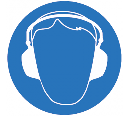 Знак М 03 "Работать в защитных наушниках" ф200 мм, пластик ГОСТ Р 12.4.026-2001  pn-m-03  EKF