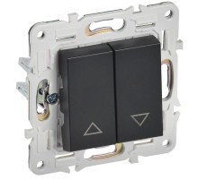 SKANDY Выключатель жалюзи 10А SK-V12Bl черный  SK-V15-0-10-K02  IEK