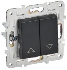 SKANDY Выключатель жалюзи 10А SK-V12Bl черный  SK-V15-0-10-K02  IEK