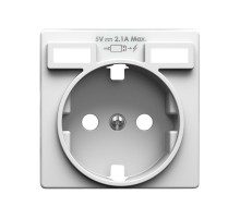 Накладка для розетки Schuko с зарядным устройством 2хUSB белого матового цвета S82 Concept  8200049-090  Simon