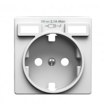 Накладка для розетки Schuko с зарядным устройством 2хUSB белого матового цвета S82 Concept  8200049-090  Simon