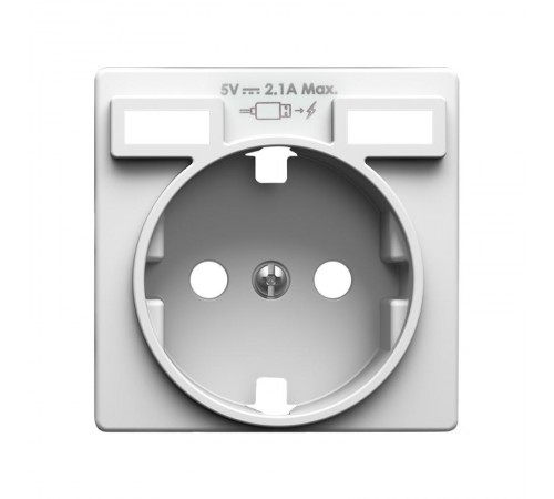 Накладка для розетки Schuko с зарядным устройством 2хUSB белого матового цвета S82 Concept  8200049-090  Simon