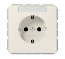 Штепсельная розетка SCHUKO 16A 250V~ с полем для надписи; слоновая кость  CD1520BFNA  Jung