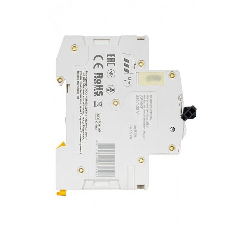 Выключатель автоматический двухполюсный M06N 2P B 20А 6кА ARMAT  AR-M06N-2-B020  IEK