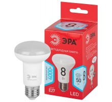 Лампа светодиодная RED LINE LED R63-8W-840-E27 R E27 8Вт рефлектор нейтральный белый свет  Б0052379  ЭРА