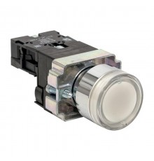 Кнопка BA21 с подстветкой 230В белая NO PROxima  xb2-bw21-230  EKF