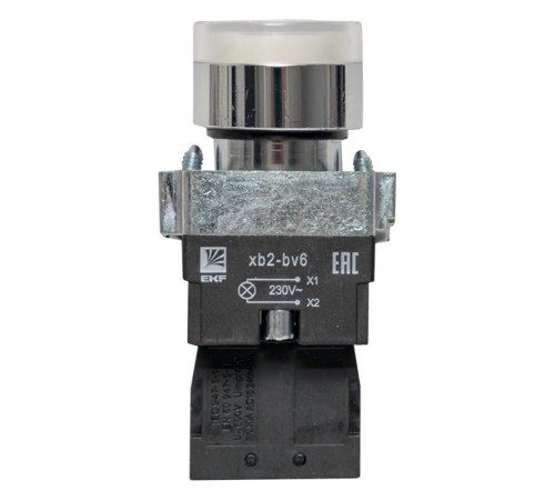 Кнопка BA21 с подстветкой 230В белая NO PROxima  xb2-bw21-230  EKF