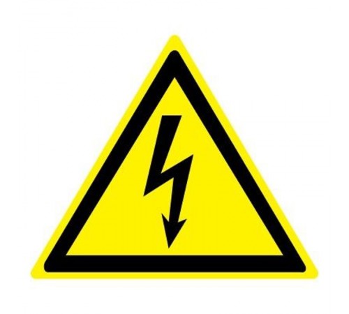 Знак W 08 "Опасность поражения электрическим током" 200х200 мм  an-w-08  EKF