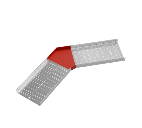 Угол горизонтальный 45 гр. 100х600 мм "ПЛЮС" HD  GLplus45-100-600 HD   КМ-профиль