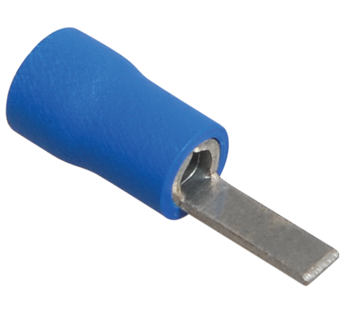 Наконечник плоский штыревой НпИш 1,5-2,5 синий (100шт)   UNL30-L19-A19  IEK