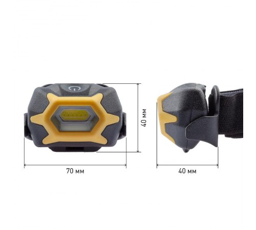 Фонарь налобный 1хLED COB 3хААА GB-701 Практик, сенсор, 3 режима  Б0027819  ЭРА