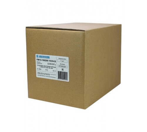 ПМ12-160200 УХЛ4 В, 220В/50Гц, 2з+2р, 160А, нереверсивный, с реле РТТ-326 136-160А, IP00, пускатель электромагнитный (ЭТ)  ET504291  Электротехник