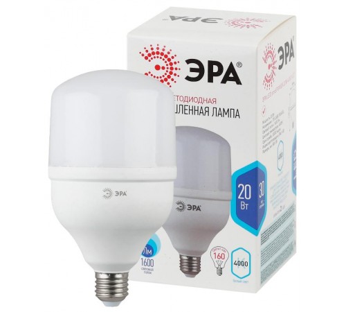 Лампа светодиодная LED 20Вт Е27 220В 4000К smd POWER  Б0027001  ЭРА