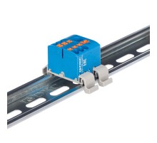 Блок распределительный с гориз. адаптером на рейку  35мм, зажим push-in, 1 ввод 6 кв.мм, 6  подкл. 2,5 кв.мм, синий  DTP1-106-104SPUB-H  DKC