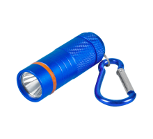 Фонарь-брелок KL 61B LED батарейки в комплекте алюминиевый СИНИЙ  4690612032054  IN HOME