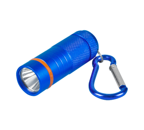 Фонарь-брелок KL 61B LED батарейки в комплекте алюминиевый СИНИЙ  4690612032054  IN HOME