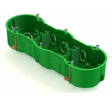 Коробка установочная 3-местная,212х70х45мм для скрытого монтажа в полых стенах (с саморезами, с мета  8810011  CHINT