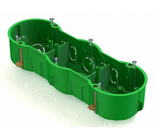 Коробка установочная 3-местная,212х70х45мм для скрытого монтажа в полых стенах (с саморезами, с мета  8810011  CHINT