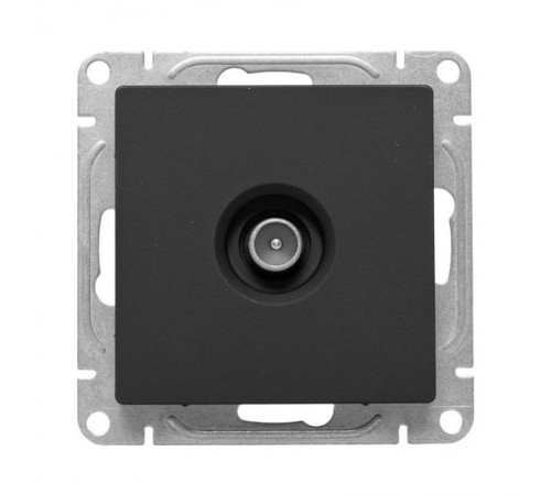 Механизм розетки TV, проходная, чёрный Эпика EKF  UP1-SOB-TV-2  EKF