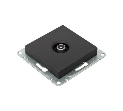 Механизм розетки TV, проходная, чёрный Эпика EKF  UP1-SOB-TV-2  EKF