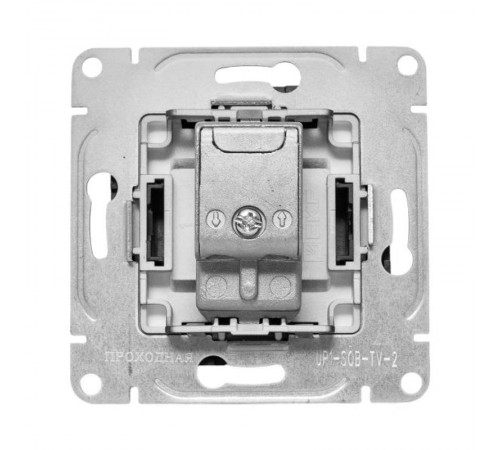 Механизм розетки TV, проходная, чёрный Эпика EKF  UP1-SOB-TV-2  EKF