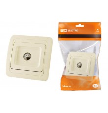 Розетка TV (SAT) F-типа сл. кость "Валдай"  SQ1804-0140  TDM