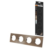 Рамка четверная бронза, алюминий, текстурированный, "Байкал"   SQ1819-0458  TDM