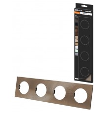 Рамка четверная бронза, алюминий, текстурированный, "Байкал"   SQ1819-0458  TDM