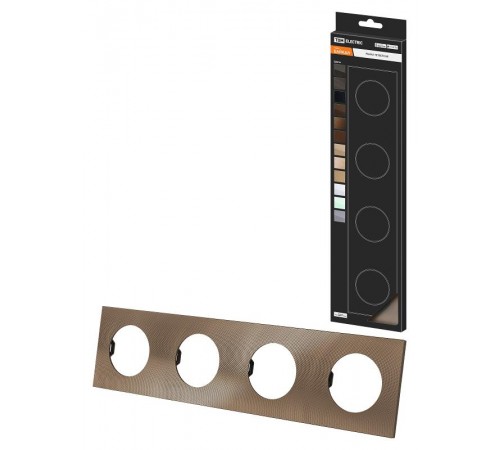 Рамка четверная бронза, алюминий, текстурированный, "Байкал"   SQ1819-0458  TDM