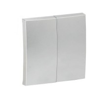 Валенсия лицевая панель выключателя 2-кл. проходного 10А сталь EKF PROxima   ESV10-L-027-30   EKF