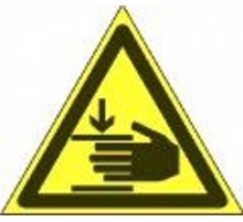 Знак наклейка W27 "Осторожно. Возможно травмирование рук" (200х200х200) ГОСТ 12.4.026-2015  PROxima an-w-27  EKF