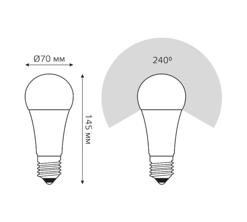 Лампа светодиодная LED 30Вт E27 220В 4100К A67 Elementary  73229  Gauss