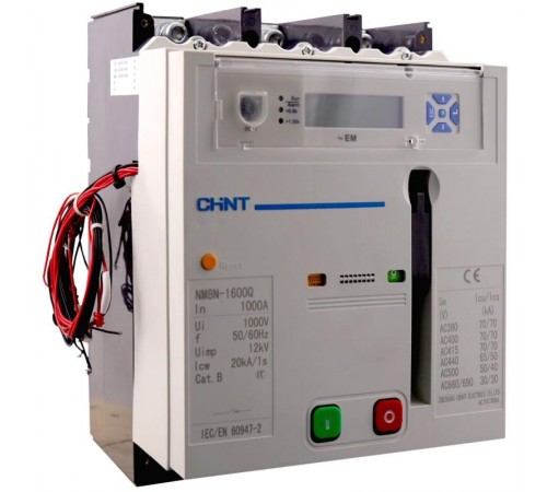 Выключатель автоматический NM8N-1600H EM 4P 1250А 100кА с электр. расцепителем, LCD, МП 400AC (R)  263376  CHINT
