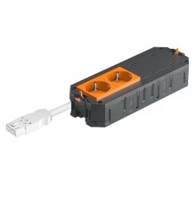 Рамка 4-модульная с розетками 2 оранжевые, 2 заглушки 45х45 мм, 2К+З, штекер WINSTA MIDI  7404613  OBO Bettermann