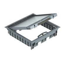 Лючок GES9-3B U (универсальный) 12xModul45 (полиамид,серый) (GES9-3B U 7011)  7405077  OBO Bettermann