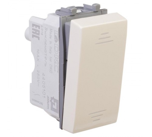 Выключатель "Ванильная дымка", "Avanti", 16A, 1 мод.  4405101  DKC