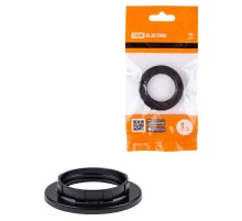 Кольцо для патрона Е14, термостойкий пластик, черный,  SQ0335-0169  TDM