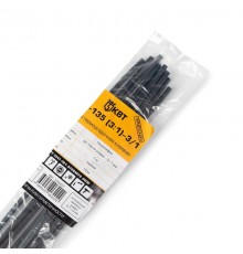 Трубка термоусадочная клеевая ТТК-135 (3:1)-3/1 черн  104407  КВТ