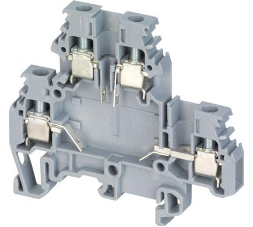 Клемма M4/6.DE, 2-уровневая, для распайки электронных компонентов (выводы не соединены), винт 4мм.кв.  1SNA115185R0500  TE