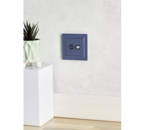 BRITE Розетка двойная TV+SAT РТВ/РСп12-БрМ маренго   BR-AF20-O-K35  IEK