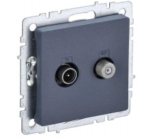 BRITE Розетка двойная TV+SAT РТВ/РСп12-БрМ маренго   BR-AF20-O-K35  IEK