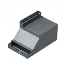 Поворот вертикальный вверх левый к лотку 100х80, толщ. 1,0 мм, Сендзимир цинк, 070318  ПВЛ-100х80-1,0-СЦ   Ostec